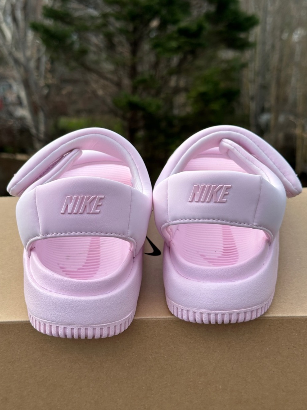Womens Nike Calm Recovery Plush Casual Sandal Slides Pink Foam- Womens 9 NEW - Picture 6 of 8